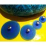 Jul Resin Pedestal Buttons - Turquoise - Small 1.25