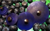 Jul Resin Pedestal Buttons - Blueberry - Large 2"