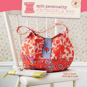 Straight Stitch Society Sewing Patterns - Split Personality Reversible Bag Pattern