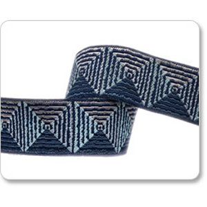 Renaissance Ribbons Parson Gray Ribbon Fabric - Giza - Blue - 7/8"