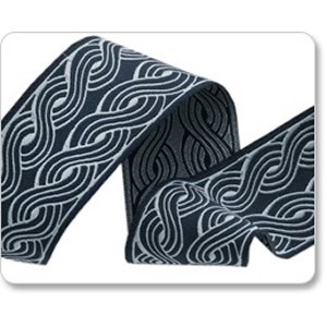Renaissance Ribbons Parson Gray Ribbon Fabric - Wales - Blue Reversible - 1-1/2"