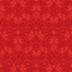 AdornIt Basic Fabric - Paisley Damask - Red