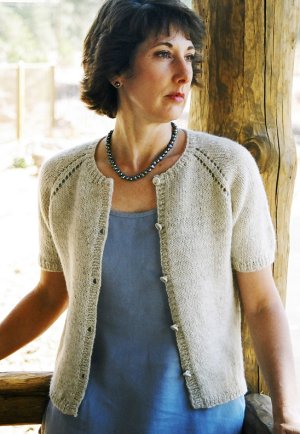 Knitting Pure and Simple Women's Cardigan Patterns - 0221 - Neckdown Summer Cardigan Pattern