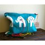 Top Shelf Totes Yarn Pop - Double - Turquoise Elephants Accessories photo