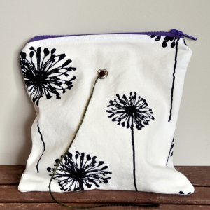 Top Shelf Totes Yarn Pop - Gadgety - Black & White Dandelion