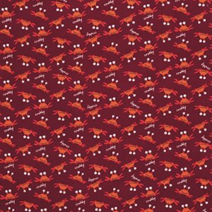 David Walker Beach Fabric - Crabs - Drift