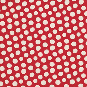 Luella Doss Fowl Play Fabric - Dots - Red