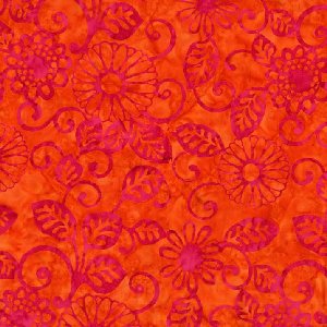 Michael Miller Fabrics Batiks Fabric - Floral Fling - Sorbet