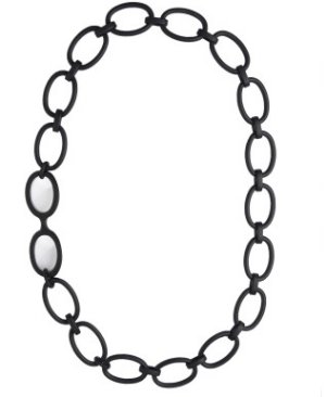 La LOOP Le Collier Reader Necklace - Oval Matte Black