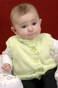 Plymouth Yarn Baby & Children Patterns - 2571 Baby Mock Turtleneck Vest Pattern