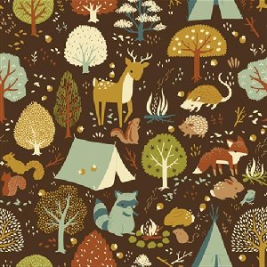 Birch Fabrics Fort Firefly Fabric - Critter Camp (Discontinued)
