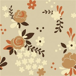 Birch Fabrics Fort Firefly Fabric - Rose Garden - Taupe