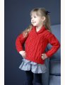 Plymouth Yarn Baby & Children Patterns - 2566 Kid's Shawl Collar Cabled Pullover Patterns photo