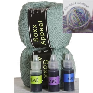 Knit One, Crochet Too Spiral Socks - Seafoam