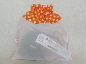 della Q Eden Peek Project Bag (Style 1116-1) - 156 Orange Polka Dot