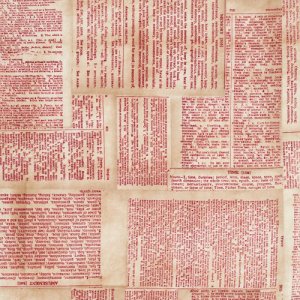 Tim Holtz Eclectic Elements Fabric - Dictionary - Red