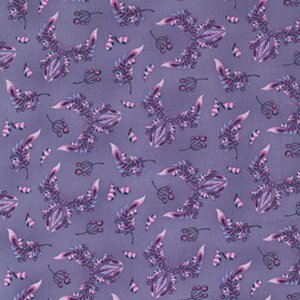 Tula Pink Acacia Fabric - Butterfly Wings - Blueberry