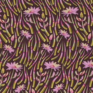 Tula Pink Acacia Fabric - Quills - Pomegranate