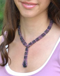 Javori Designs Soho Lariat Necklace - Black Amethyst