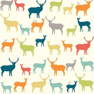 Birch Fabrics Elk Grove Knits Fabric - Elk Family Multi