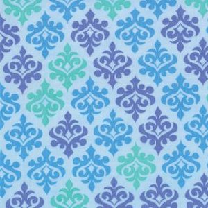 Me and My Sister Giggles Fabric - Wallpaper - Explosion Blue (22205 14)