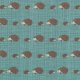 Kate & Birdie Bluebird Park - Hedgehogs - Teal (13107 16) Fabric photo