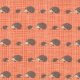 Kate & Birdie Bluebird Park - Hedgehogs - Tangerine (13107 17) Fabric photo