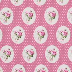 Tanya Whelan Sunshine Roses Fabric - Old Time Rose - Pink