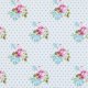 Tanya Whelan Sunshine Roses - Hanky Rose - Blue Fabric photo