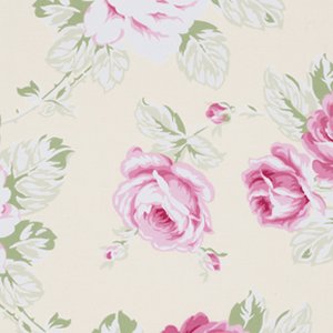 Tanya Whelan Sunshine Roses Fabric - Full Bloom Roses - Ivory