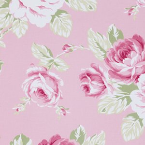 Tanya Whelan Sunshine Roses Fabric - Full Bloom Roses - Pink