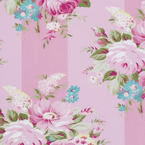 Tanya Whelan Sunshine Roses Fabric - Picnic Bouquet - Pink
