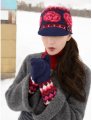 Blue Sky Fibers Hat, Sock, and Mitten Patterns - Russian Rose Set Patterns photo