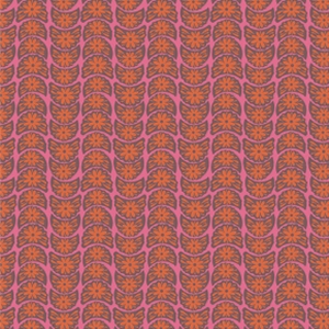 Anna Maria Horner True Colors Fabric - Crescent Bloom - Tangerine