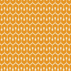 Heather Bailey True Colors Fabric - New Wave - Tangerine