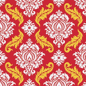 Joel Dewberry True Colors Fabric - Damask - Red