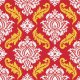 Joel Dewberry True Colors - Damask - Red Fabric photo
