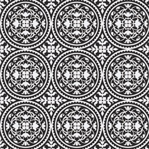 Joel Dewberry True Colors Fabric - Scrollwork - Black