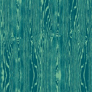 Joel Dewberry True Colors Fabric - Wood Grain - Teal