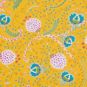 Dena Designs Little Azalea Fabric - Bird of Paradise - Yellow