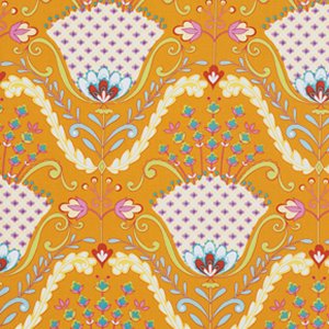 Dena Designs Little Azalea Fabric - Hyacinth - Orange