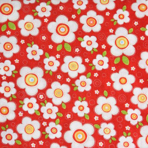 AdornIt Crazy for Daisies Fabric - Daisy Darling - Cherry