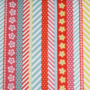 AdornIt Crazy for Daisies Fabric - Daisy Ticker Tape - Juicy Fruit