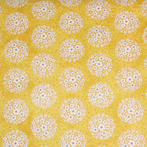 AdornIt Crazy for Daisies Fabric - Pom-pom Dot - Yellow