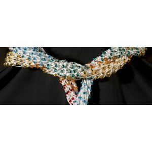 Swallow Hill Creations April Beaded Scarf - Rainbow