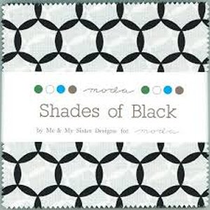 Me and My Sister Shades of Black Precuts Fabric - Charm Pack