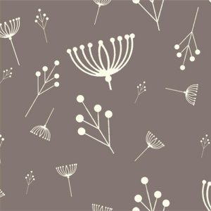 Birch Fabrics Charley Harper Fabric - Twigs - Shroom