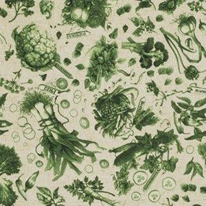 Marjolein Bastin Marjolein's Garden Fabric - Fresh Vegetables - Leaf