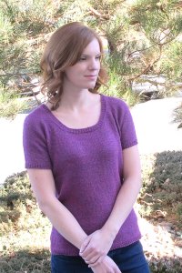 Knitting Pure and Simple Summer Sweater Patterns - 1402 - Top Down Lightweight T-Shirt Pattern