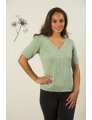 Plymouth Yarn Women's Top & Tank Patterns - 2685 Cables and Rib Pullover Patterns photo
